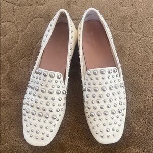 Halogen White Studded Loafers